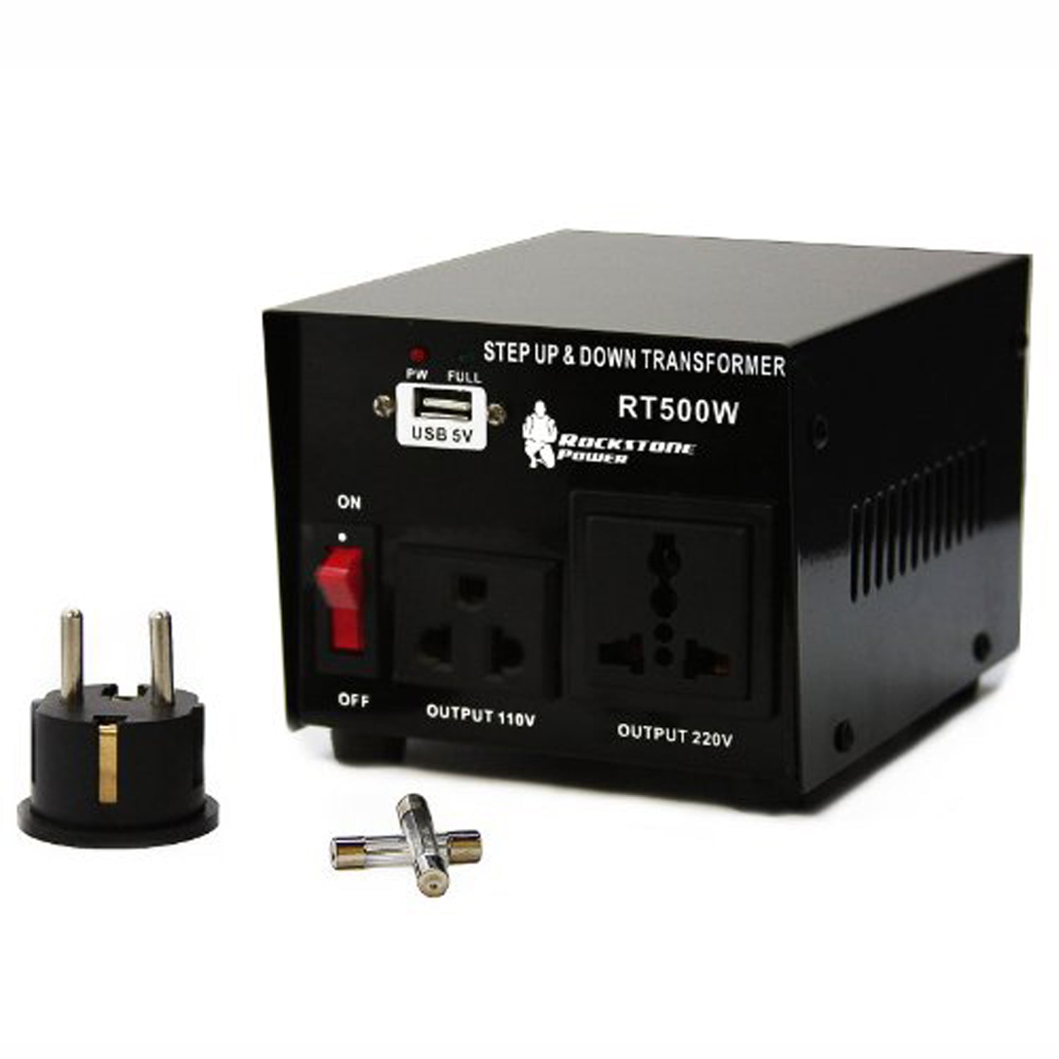 ROCKSTONE POWER 500 Watt Voltage Converter Transformer - Heavy Duty St